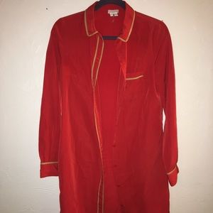 Button Down Silky Blouse